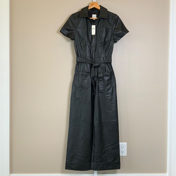 Anthropologie The Colette Weekend Jumpsuit by Maeve: Faux-Leather Edition - Picture 5 of 16